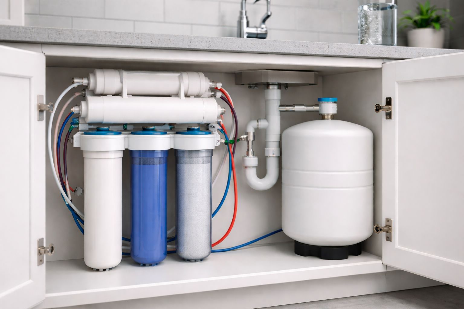 Reverse osmosis system for clean drinking water