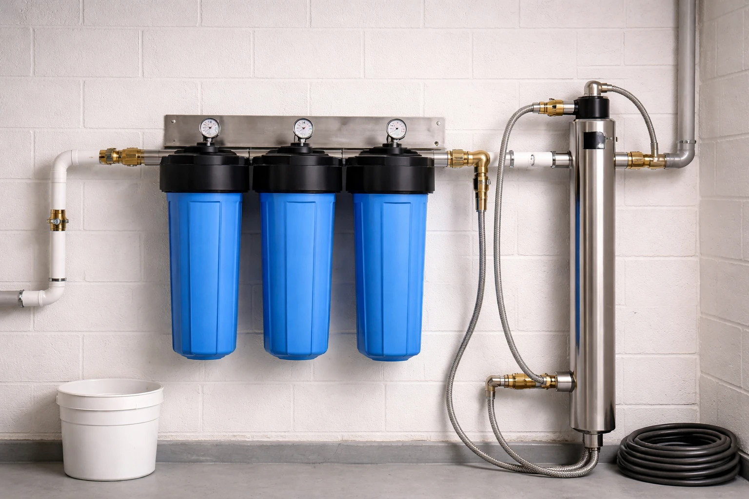 Whole house water filtration system installed in Sydney